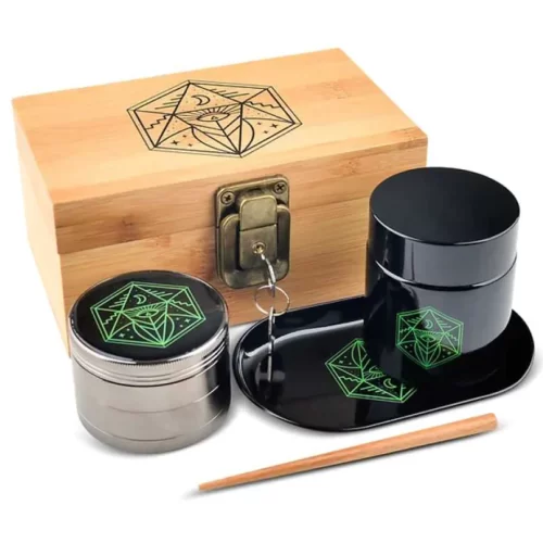 Leaf-Way 5-in-1 Bamboo Rolling Box Kit