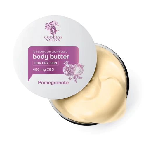 Goddess Sativa Body Butter for Dry Skin Pomegranate 450mg 100ml