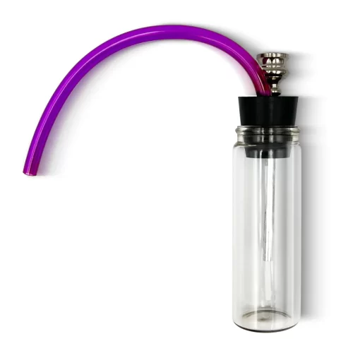 Mini glass bottle bong